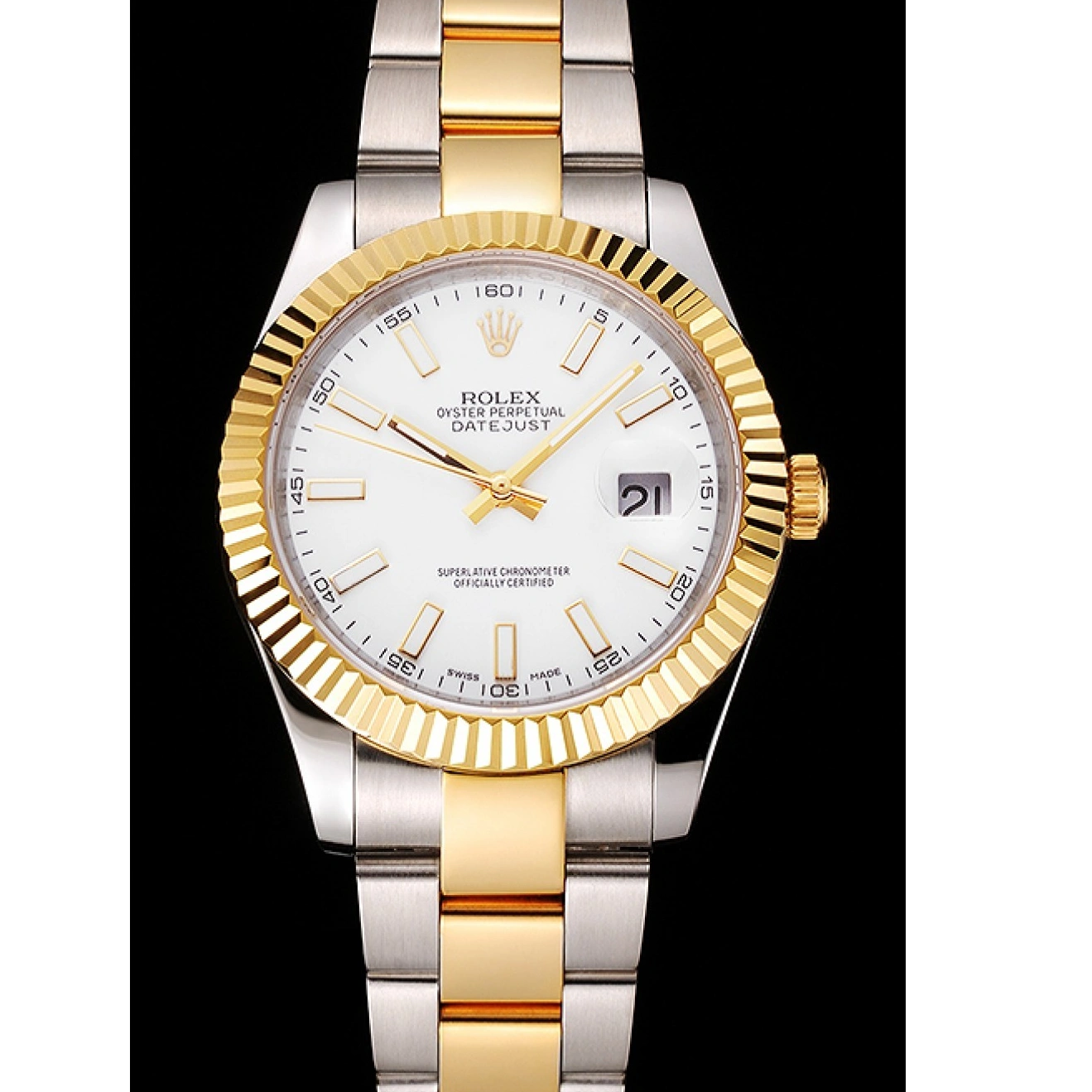 Good Copy Rolex Watches Case Dial White Rolex Gold Bracelet Steel Datejust Stainless Tone Swiss Two 1013